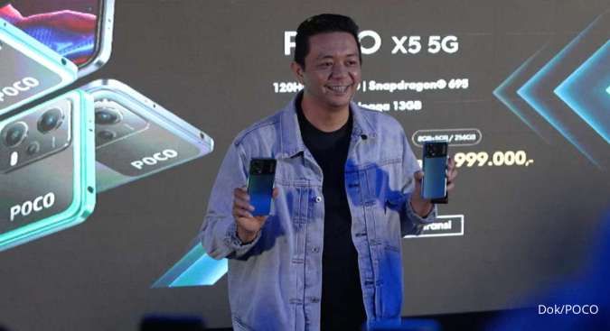 Andi Renreng, Head of Marketing POCO Indonesia saat peluncuran POCO X5 5G.