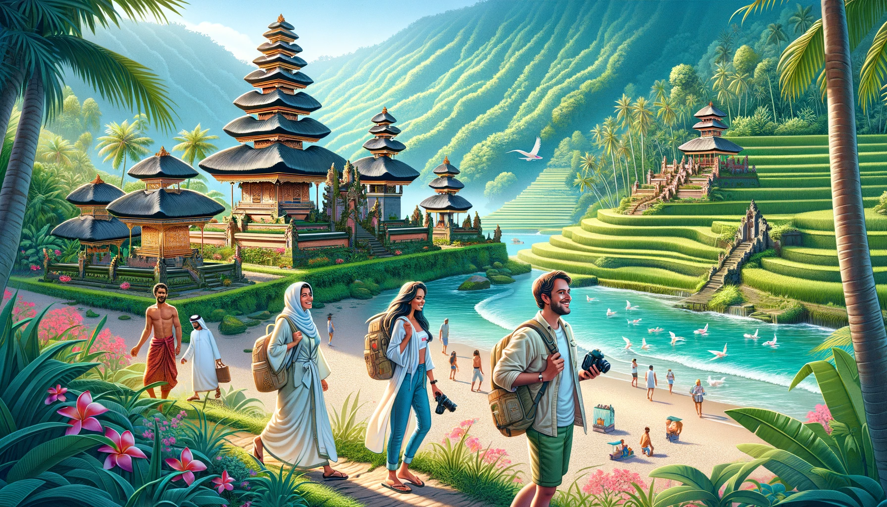Ilustrasi Bali yang dikembangkan oleh AI