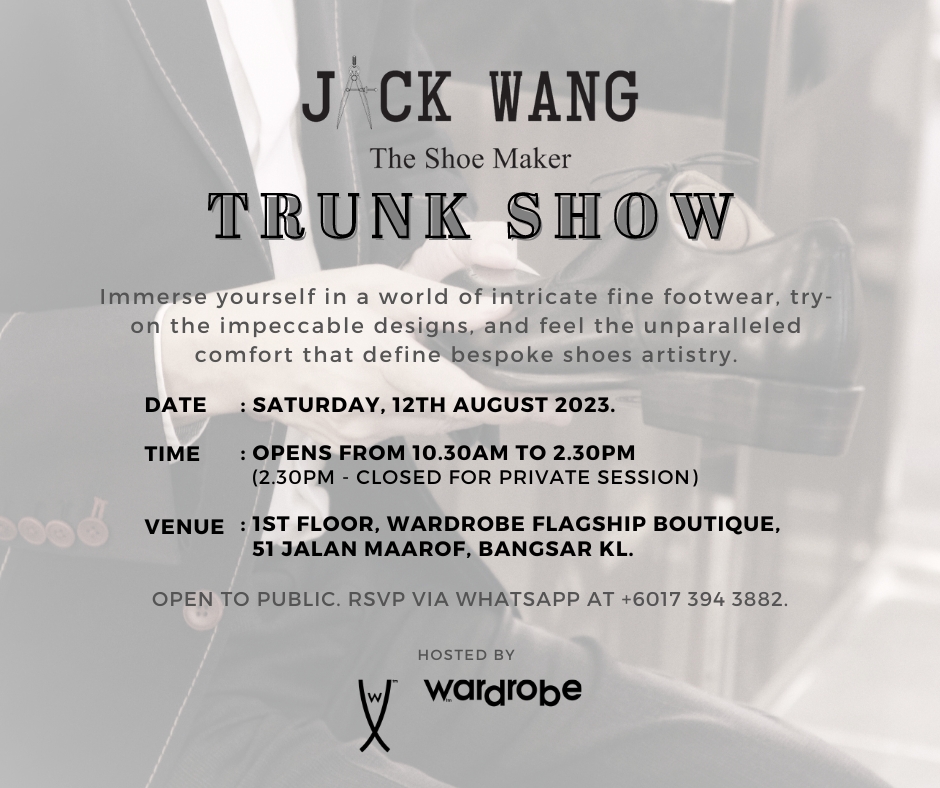 Upcoming: Jack Wang 'The Shoe Maker' Trunk Show.