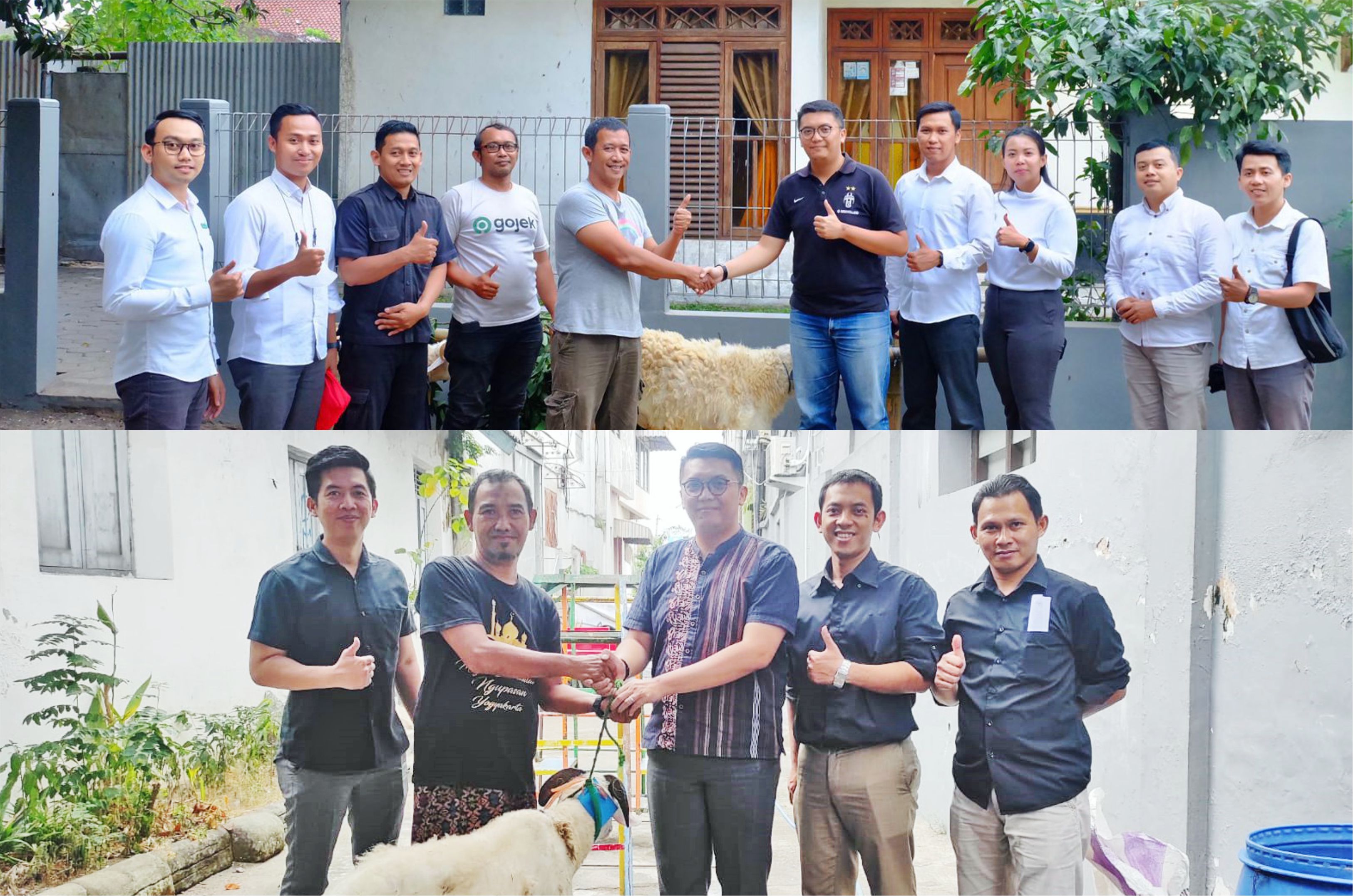Perwakilan Manajemen KHAS Malioboro Hotel dan KHAS Tugu Hotel menyerahkan Hewan Kurban kepada masyarakat sekitar