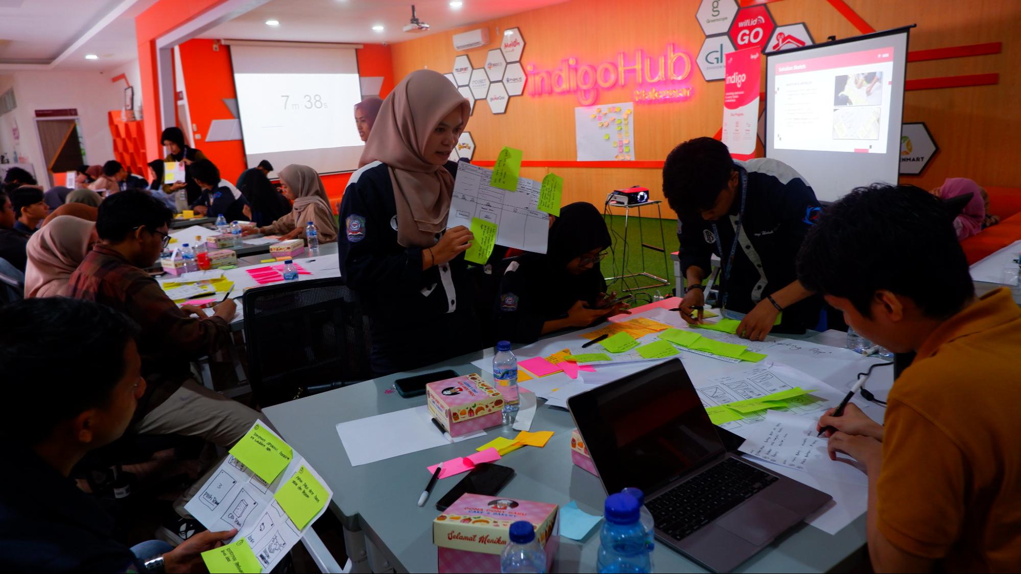 Proses Design Sprint dalam Kegiatan #Hack4ID Sulawesi Selatan 2024