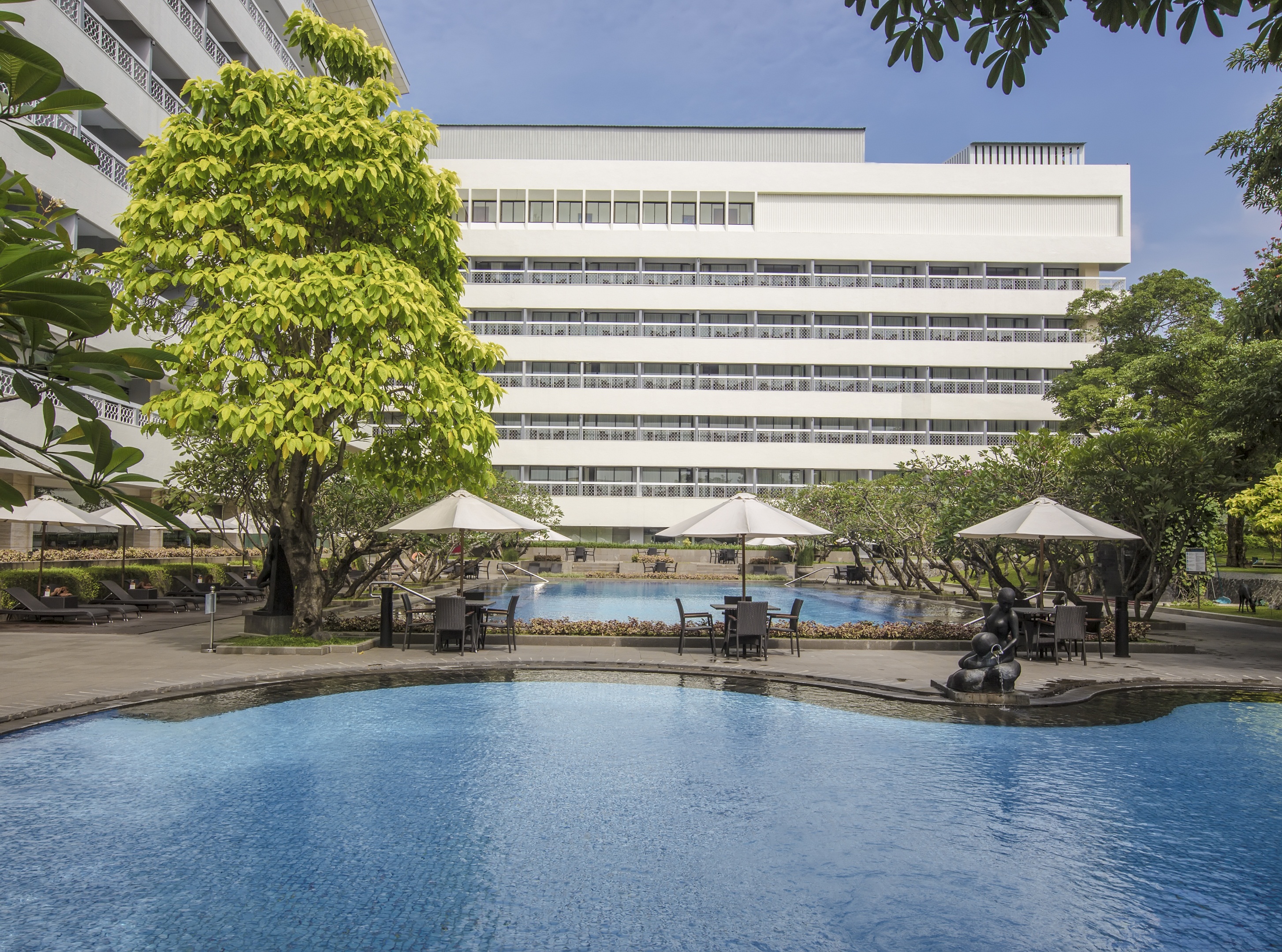 Royal Ambarrukmo hotel and swimming pool area.