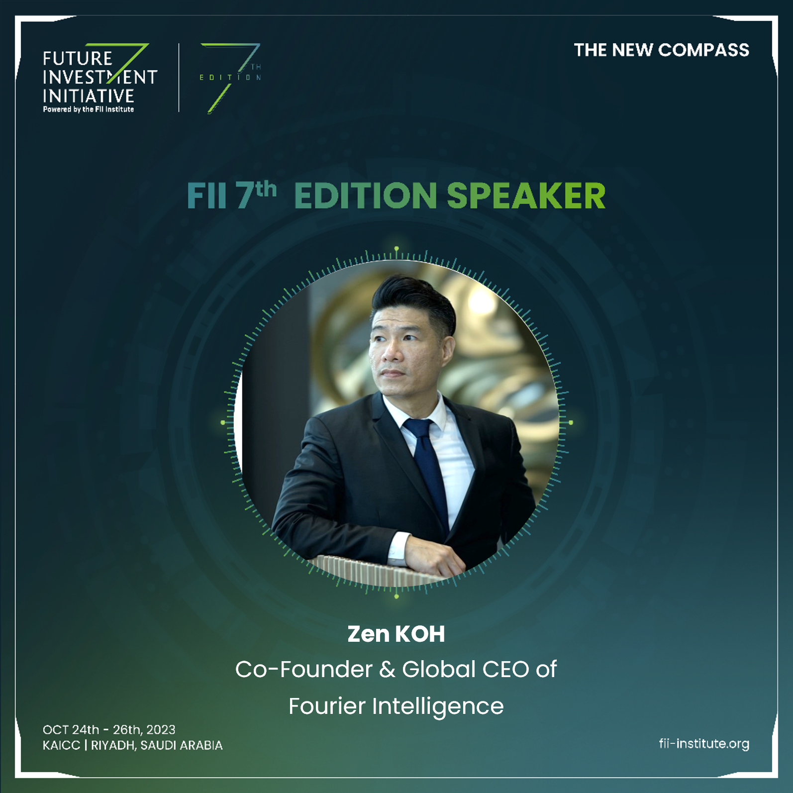 Zen Koh of Fourier Intelligence to Unveil Cutting-Edge DeepTech at the 7th Edition of the Future Investment Initiative Innovation Hub