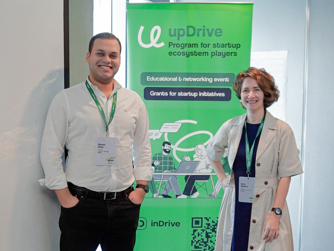 Daria Shubina, Head of Startup Programs, inDrive (kanan), Assem Omar, Startup Program Manager inDrive (kiri)